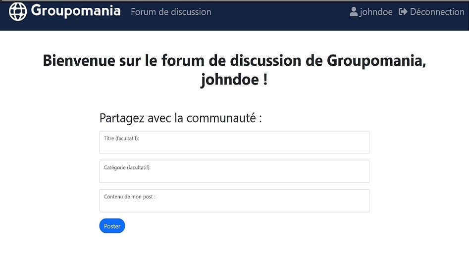 Image of the link to the project Groupomania