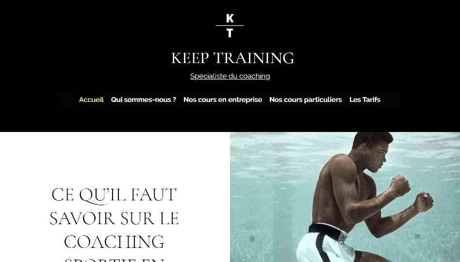 Image of the link to the project KeepTraining_wix